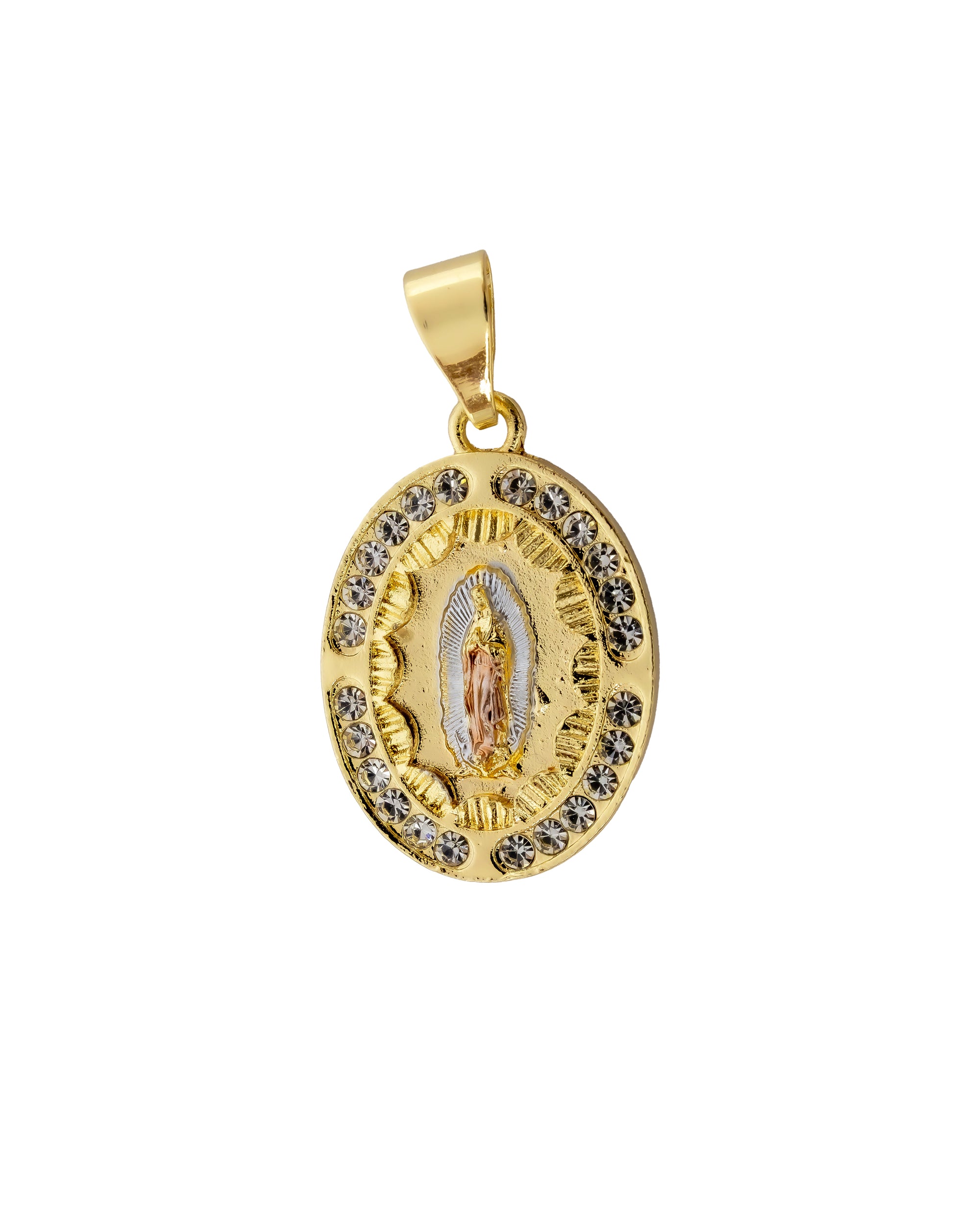 Dije de la Virgen de Guadalupe M44 - Oro Laminado