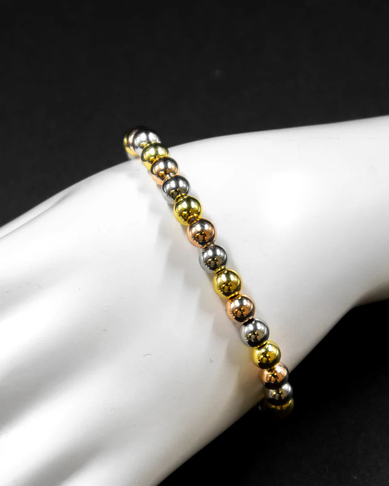 Pulsera de cuentas pequeñas Oro Laminado