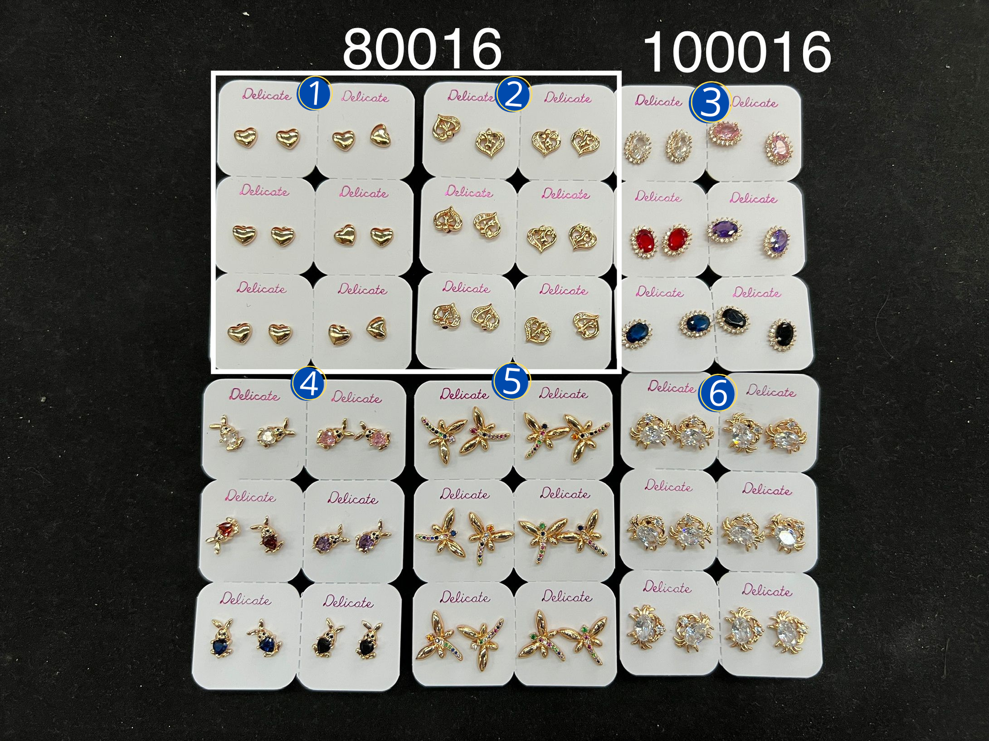 [05/AGOSTO/26] Paquete de 6 pares de aretes Dorados M10 Oro Laminado
