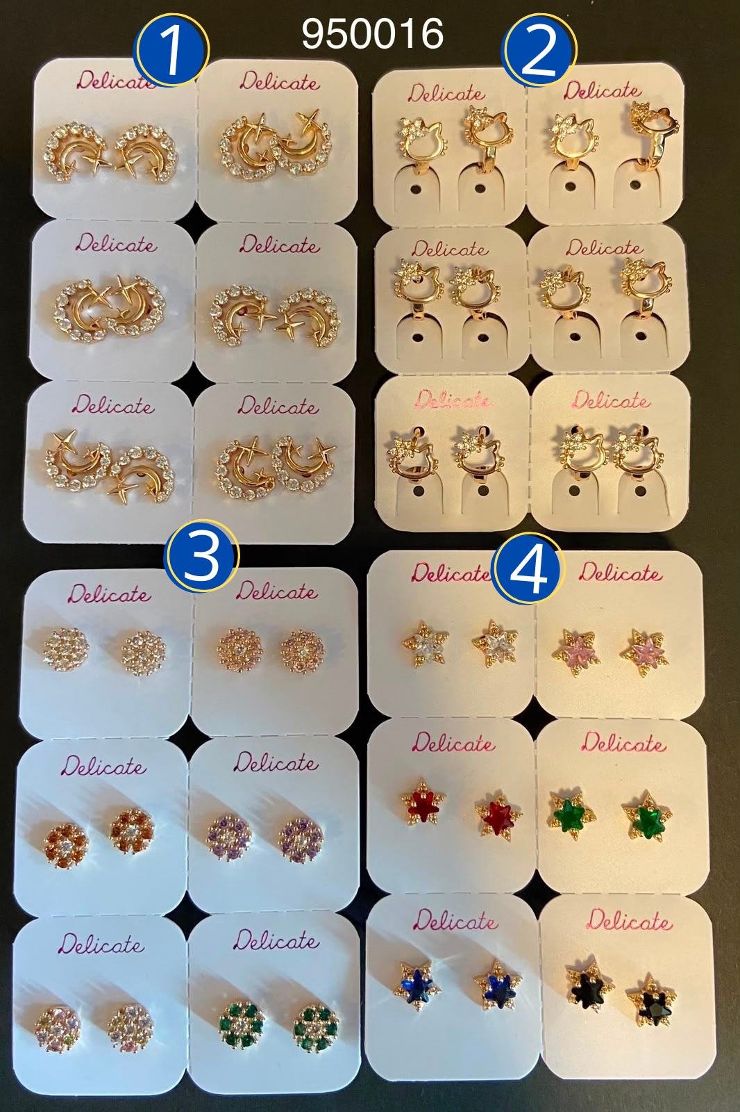 [26/SEPTIEMBRE/26] Paquete de 6 pares de Aretes MV M10 Oro Laminado