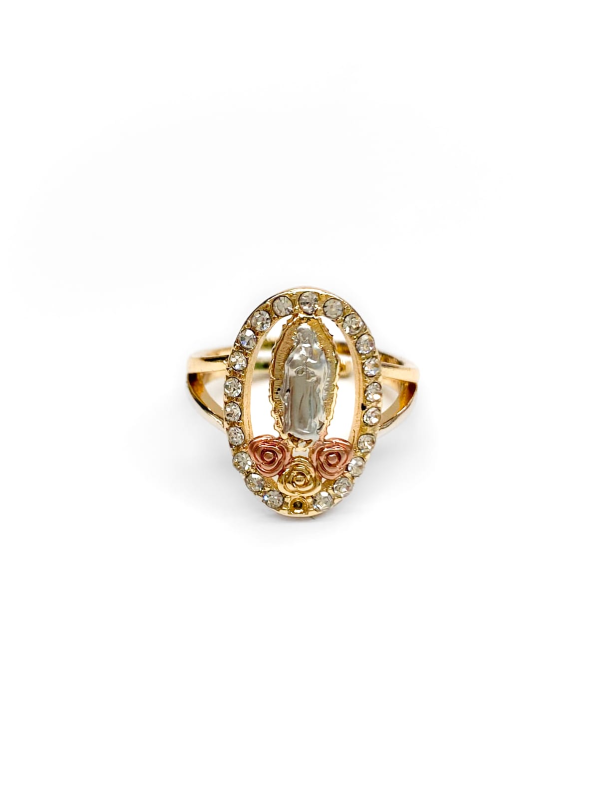 Anillo Religioso Ajustable M3 Oro Laminado