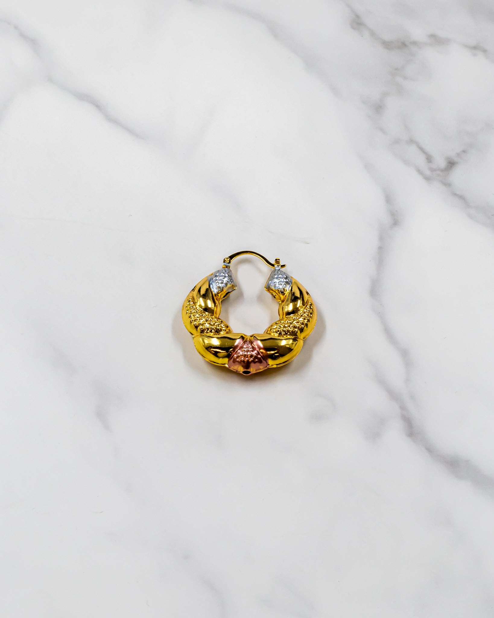 Aretes tipo canasta - M2 Oro Laminado