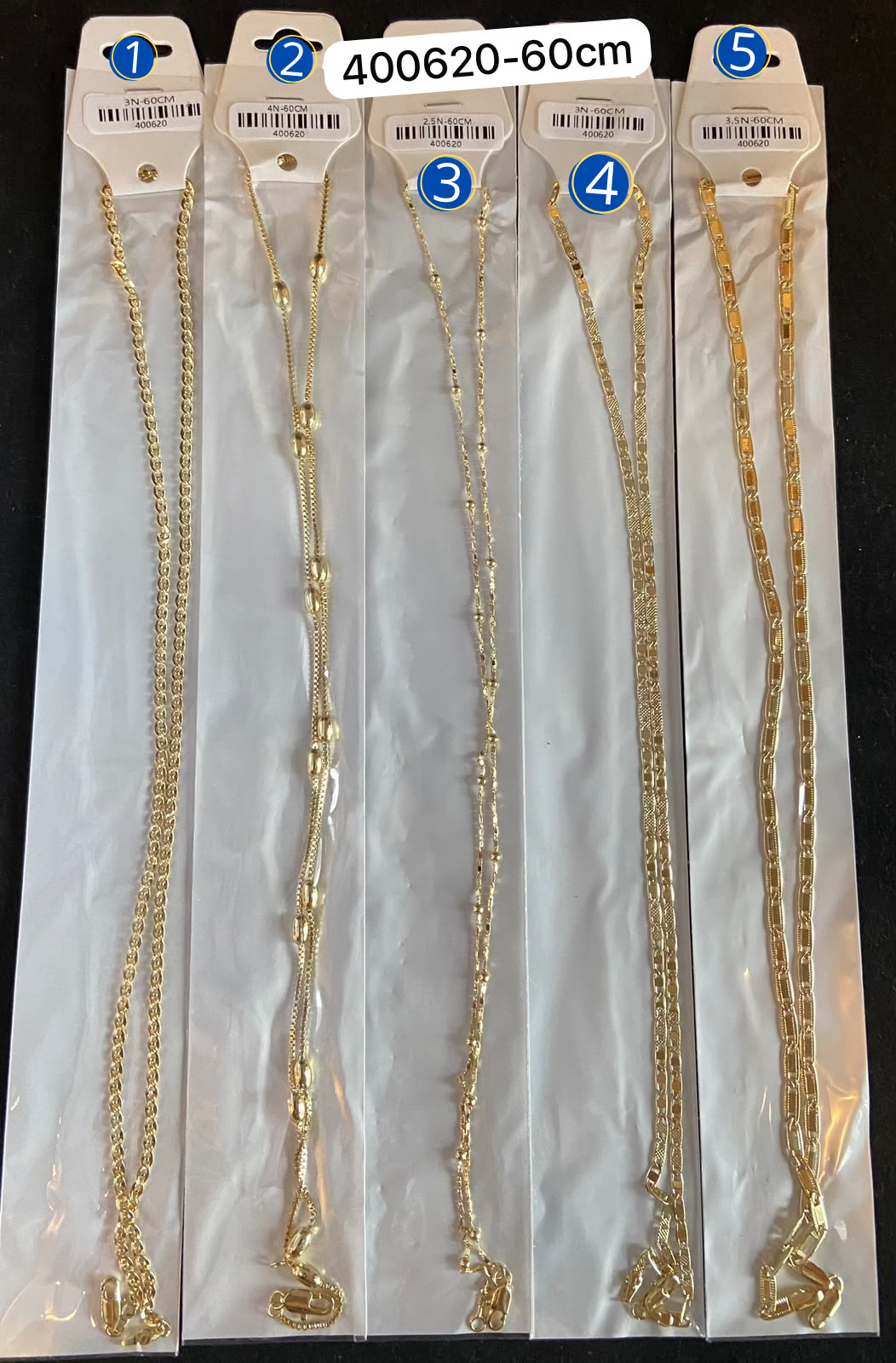 [12/SEPTIEMBRE/26] Cadena Dorada de 60 cm M9 Oro Laminado