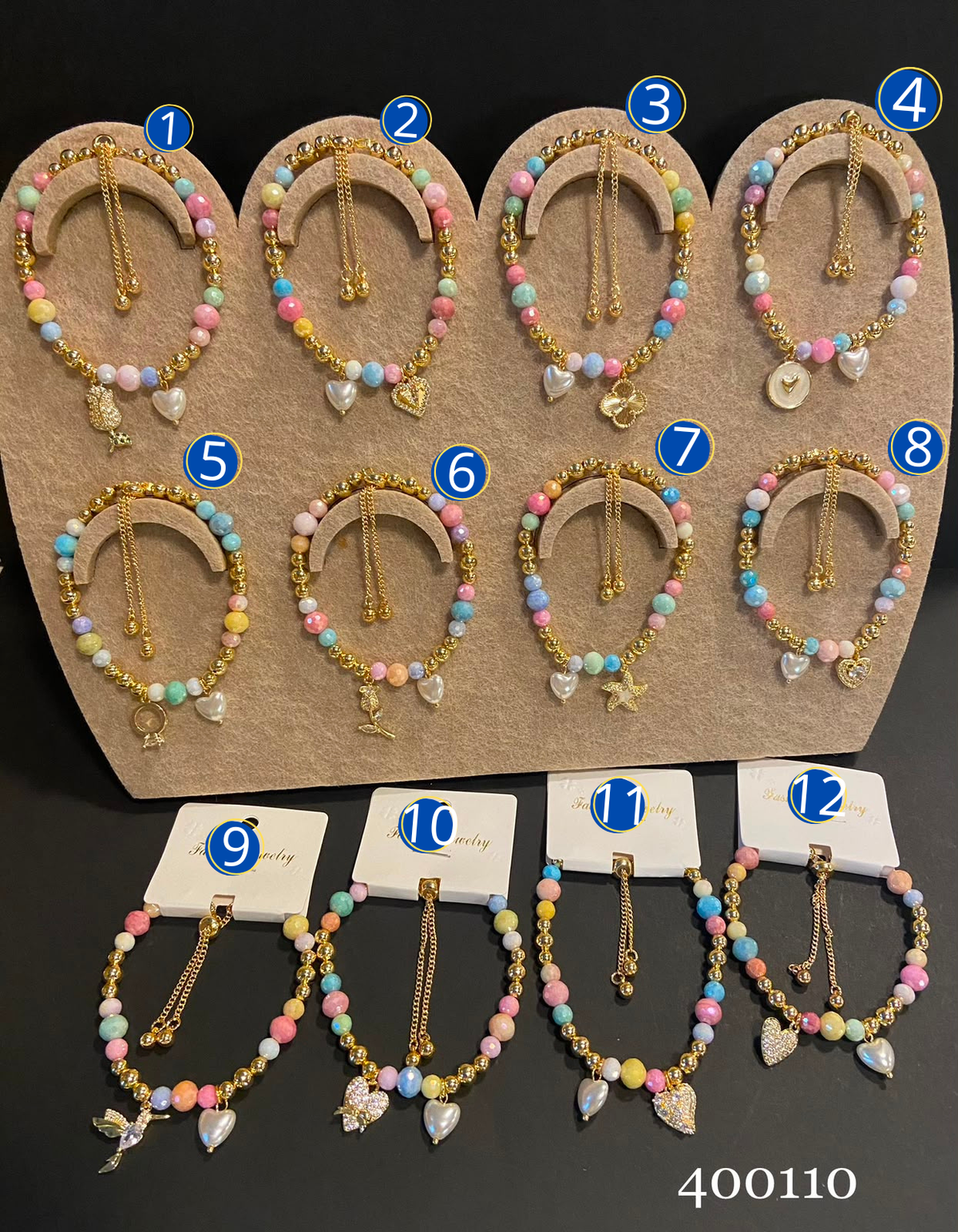 [12/SEPTIEMBRE/26] Pulseras Dorada con Dije M1 Oro Laminado