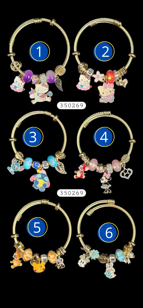 PULSERA TIPO PANDORA M10 ACERO INOXIDABLE