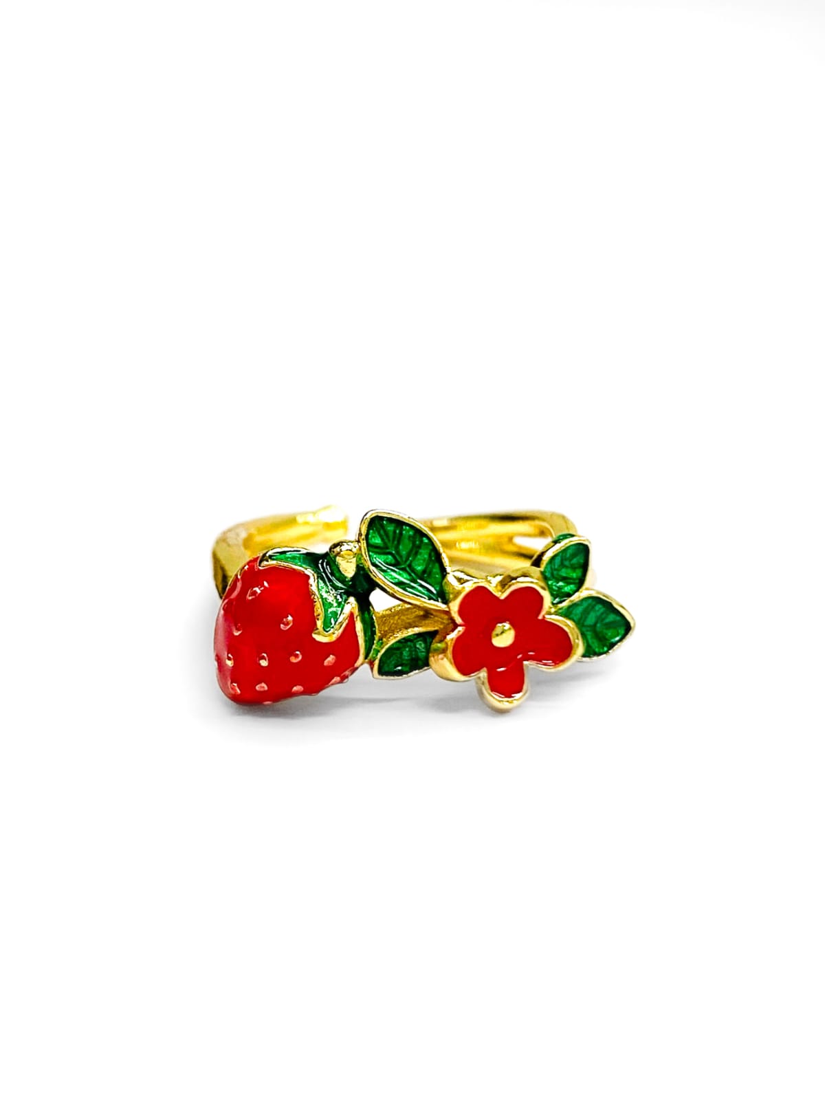 Anillo Cerezas Ajustable M3 Oro Laminado