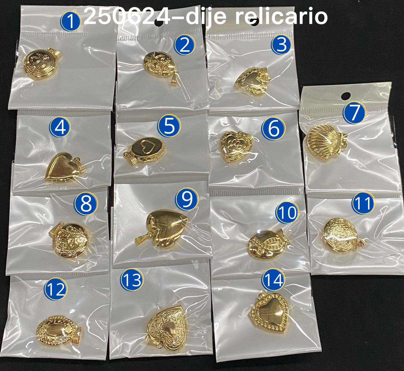 Relicarios Dorados M2 Oro Laminado