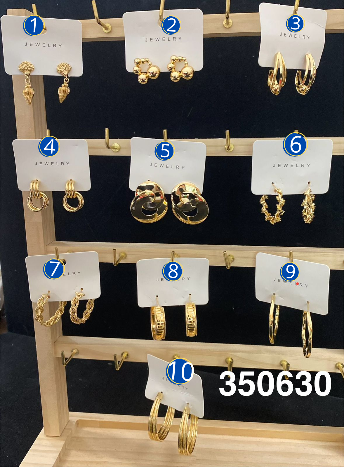 Aretes Dorados Diferentes Diseños M5 Oro Laminado