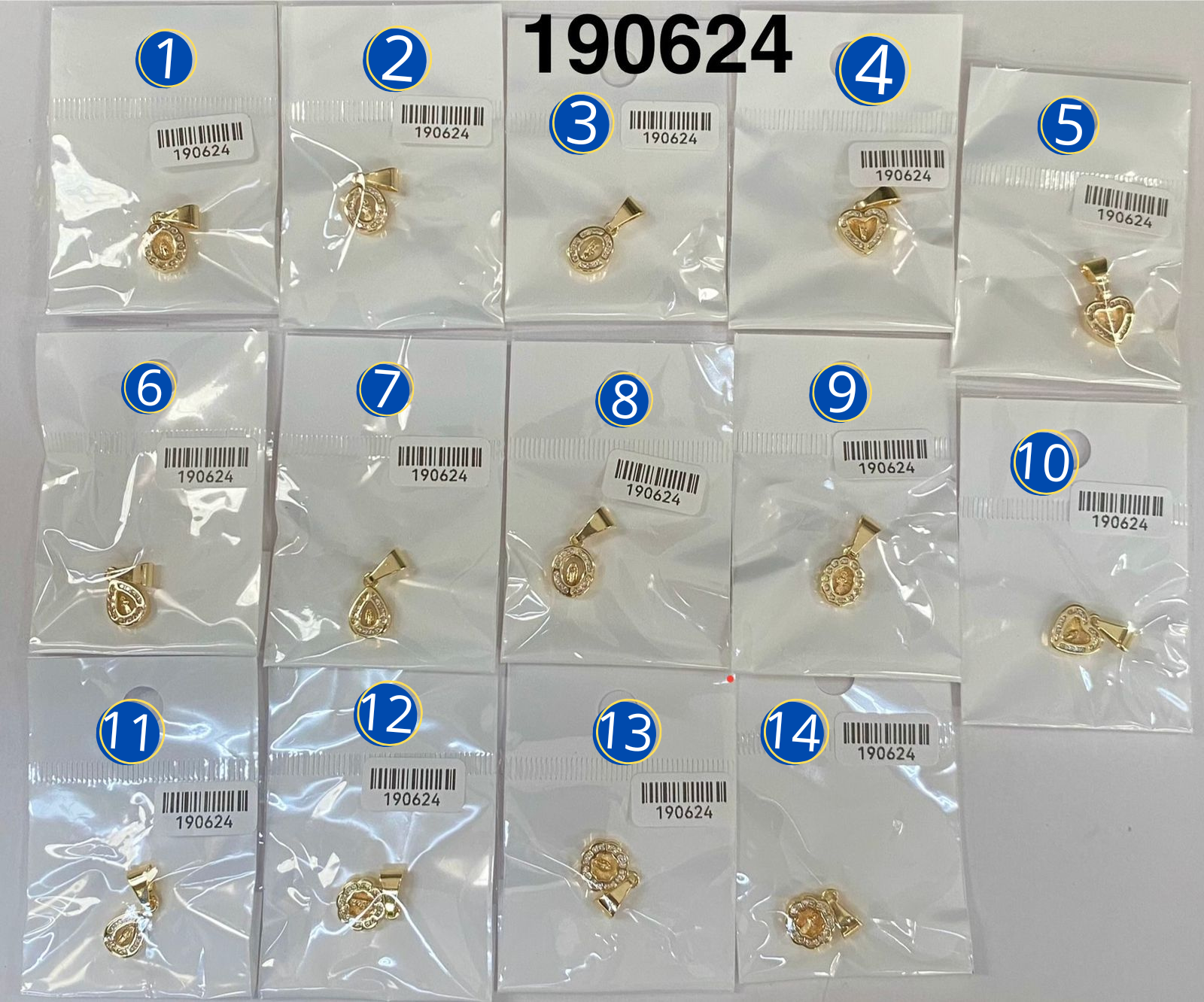 Dijes Dorados M9 Oro Laminado