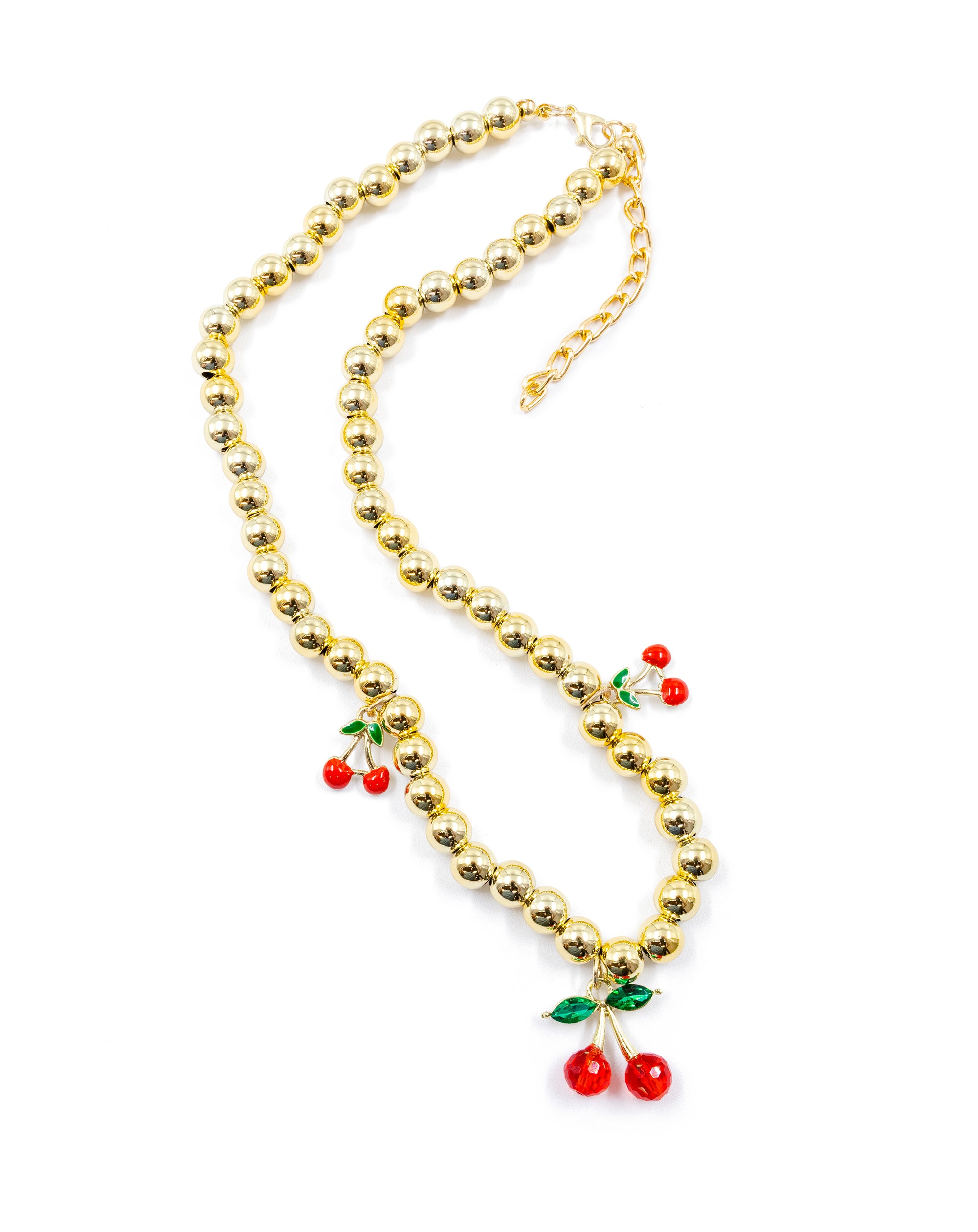 Collar de Perlas con dije de Fruta M10 - Oro laminado