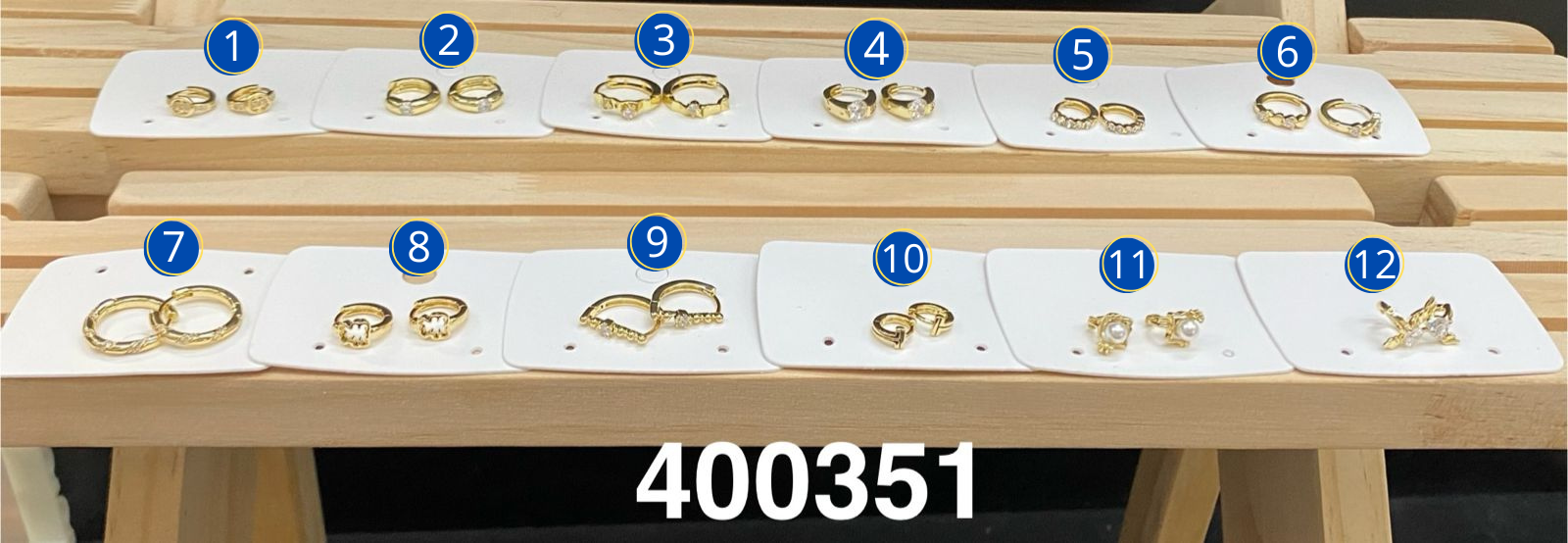 Aretes Dorados M6 Oro Laminado