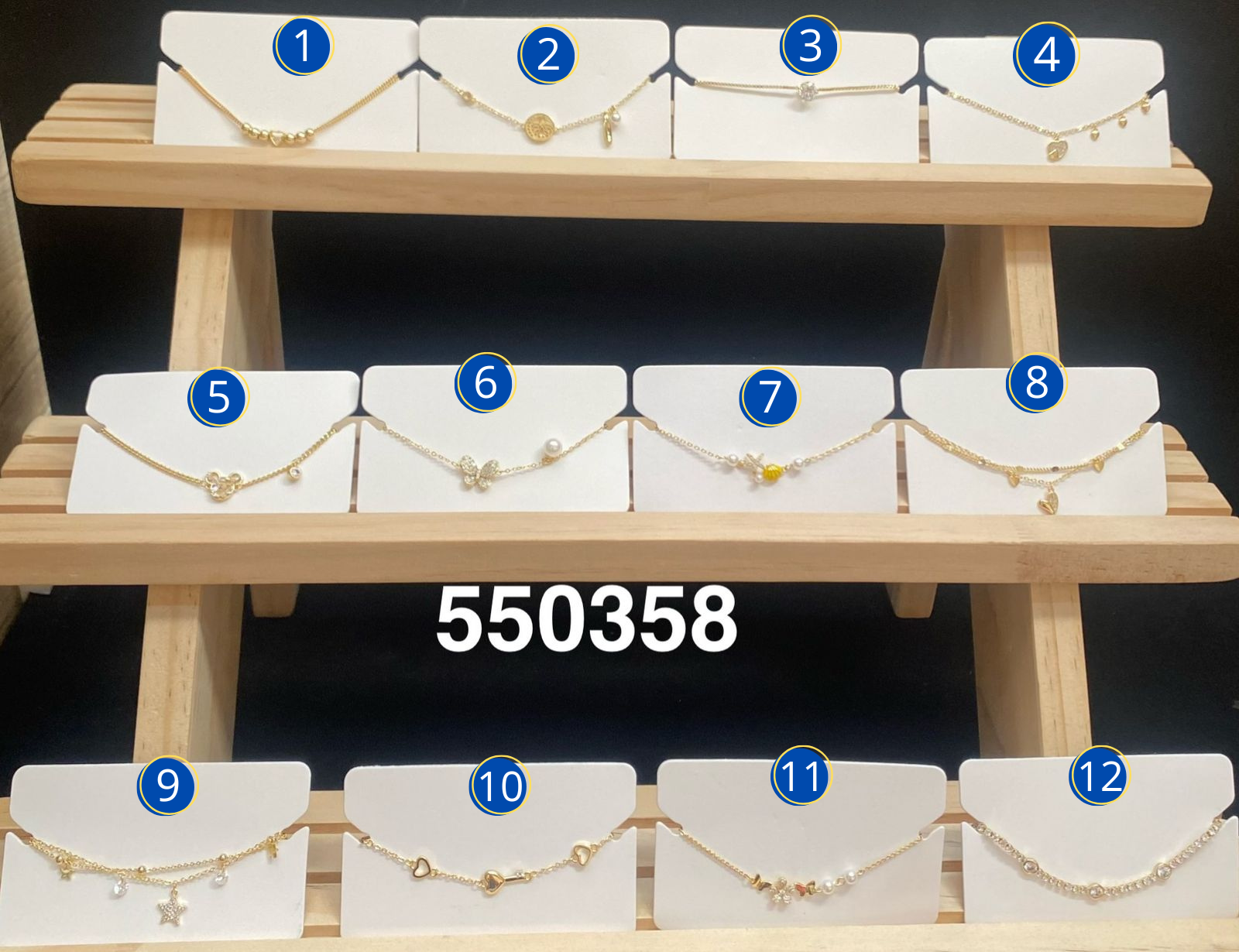 Pulseras Doradas Ansheli M3 Oro Laminado