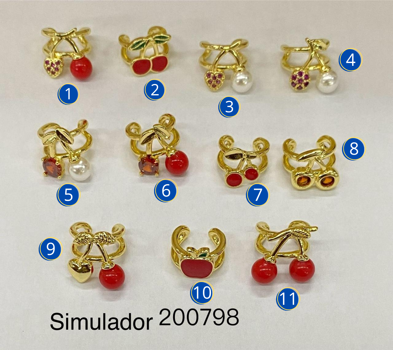 Aretes Simulador M2 ORO LAMINADO