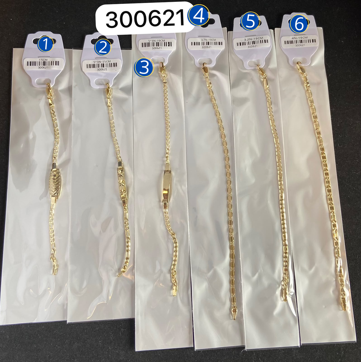 [12/SEPTIEMBRE/26] Pulsera Dorada de 19 cm M7 Oro Laminado