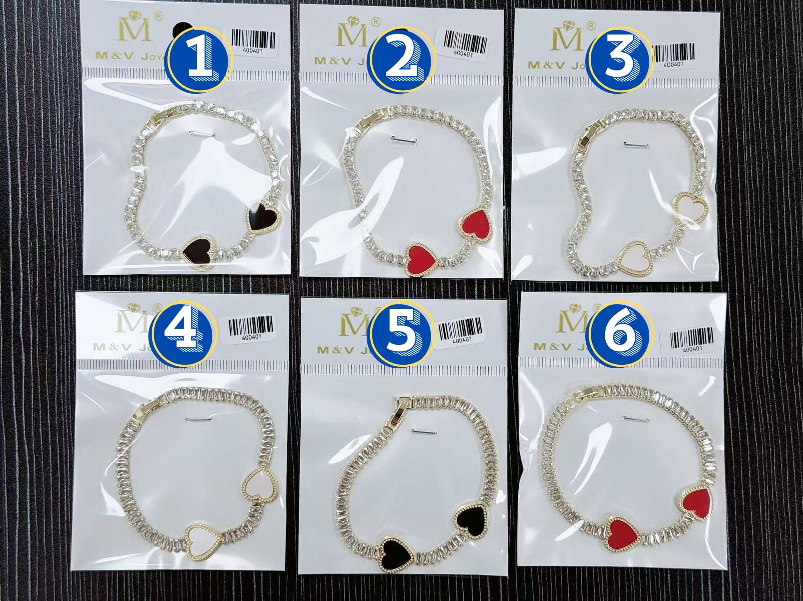 Pulsera Pedreria Blanca M11 Oro Laminado