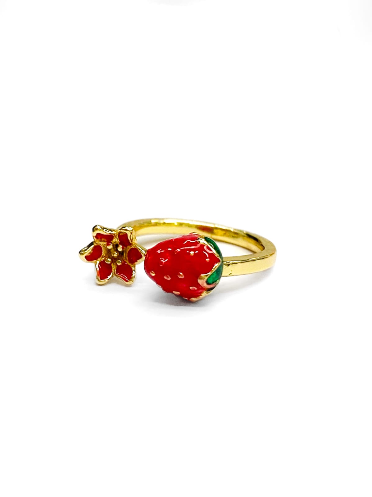 Anillo Cerezas Ajustable M3 Oro Laminado