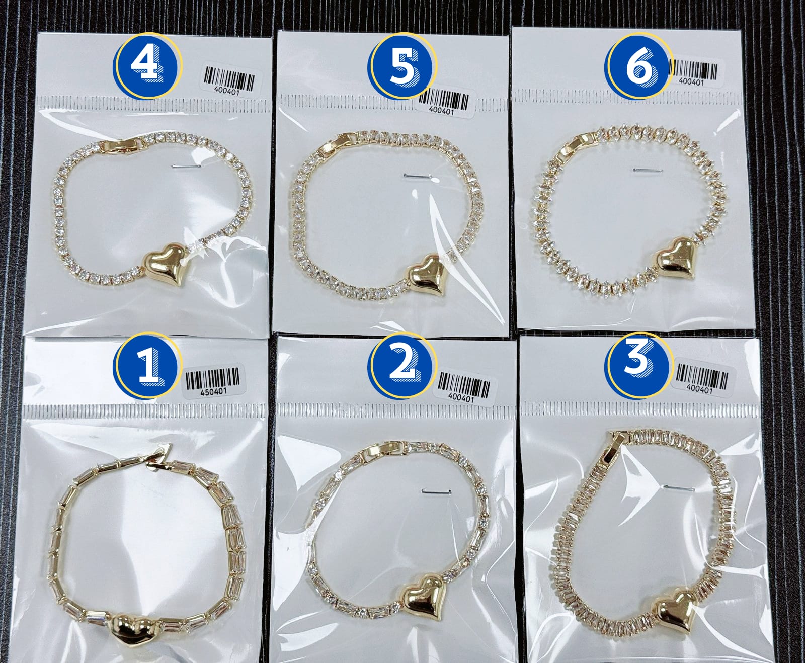 Pulsera Cristal M12 Oro Laminado