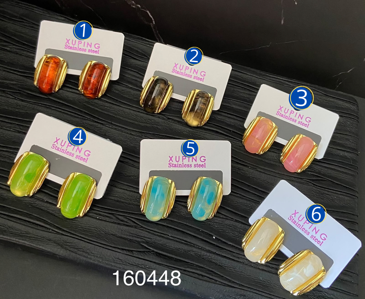 [03/OCTUBRE/26] Aretes Dorados Diferentes Diseños M5 Acero Inoxidable