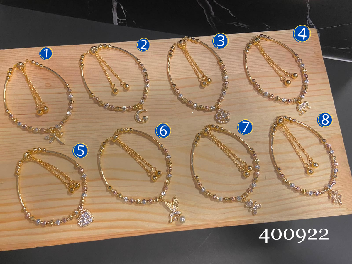 [12/SEPTIEMBRE/26] Pulseras Dorada con Dije M13 Oro Laminado
