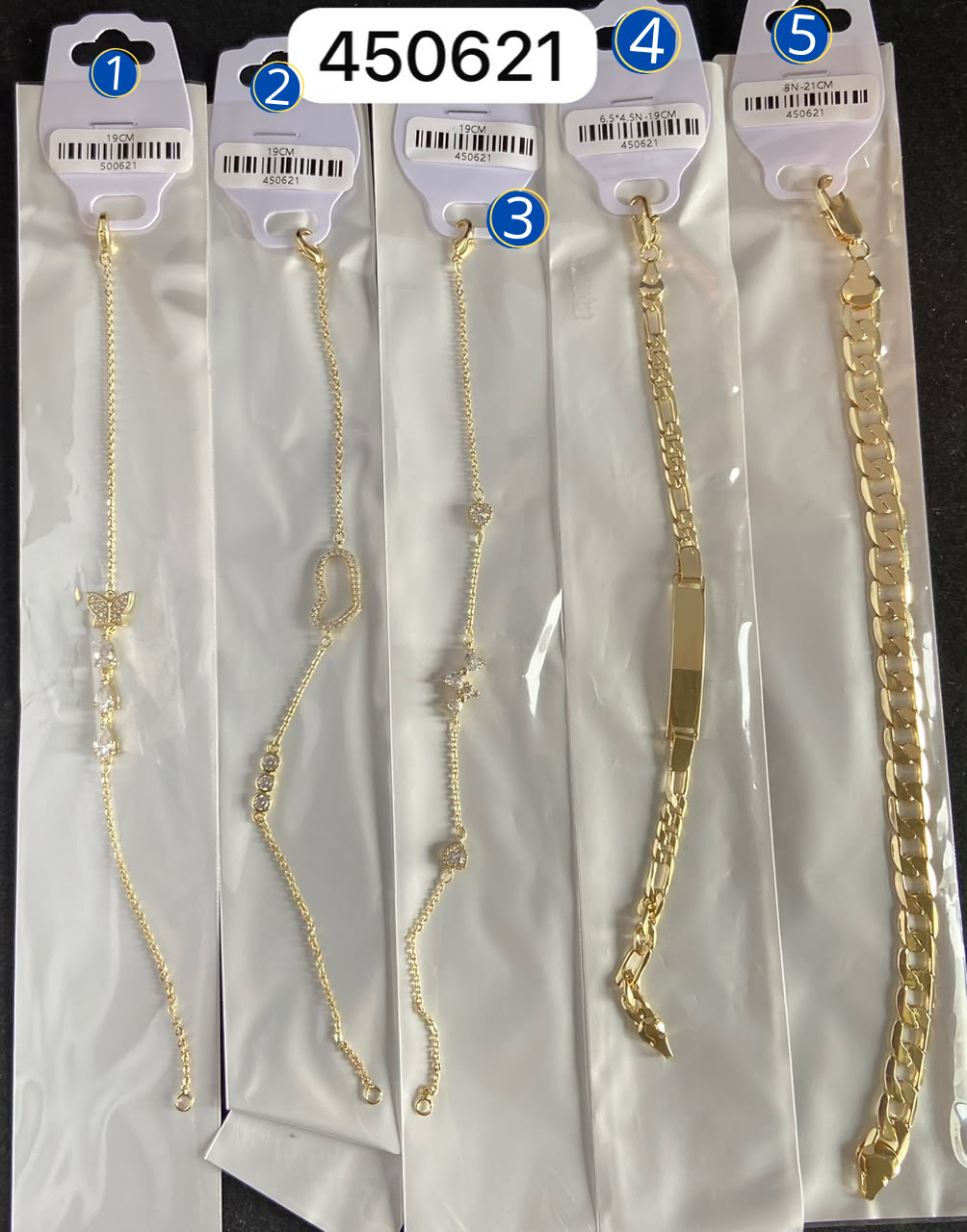 [12/SEPTIEMBRE/26] Pulsera Dorada de 19 cm M9 Oro Laminado