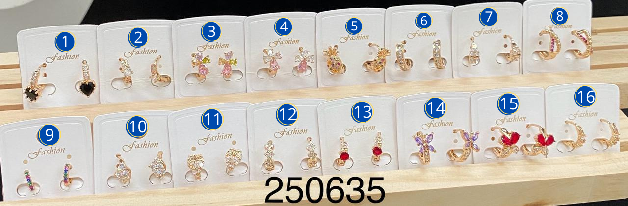 Aretes Dorados diferentes formas M10 Oro Laminado