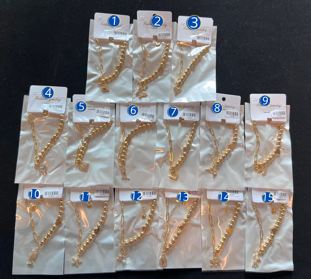[13/AGOSTO/26] Pulseras Doradas con dije M1 Oro Laminado