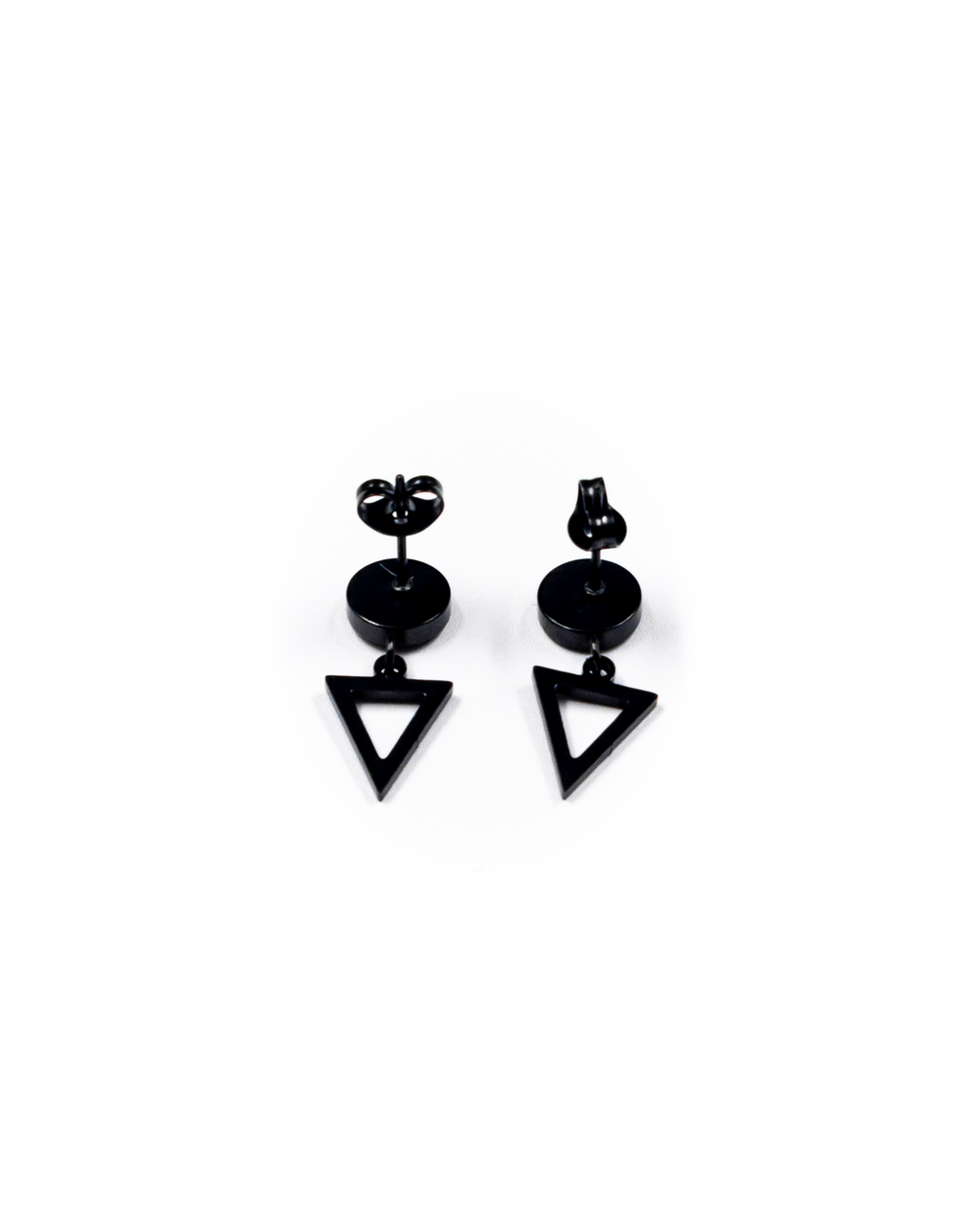 Aretes Dorados, Plateados y Negros con dije colgante - M2 Acero Inoxidable