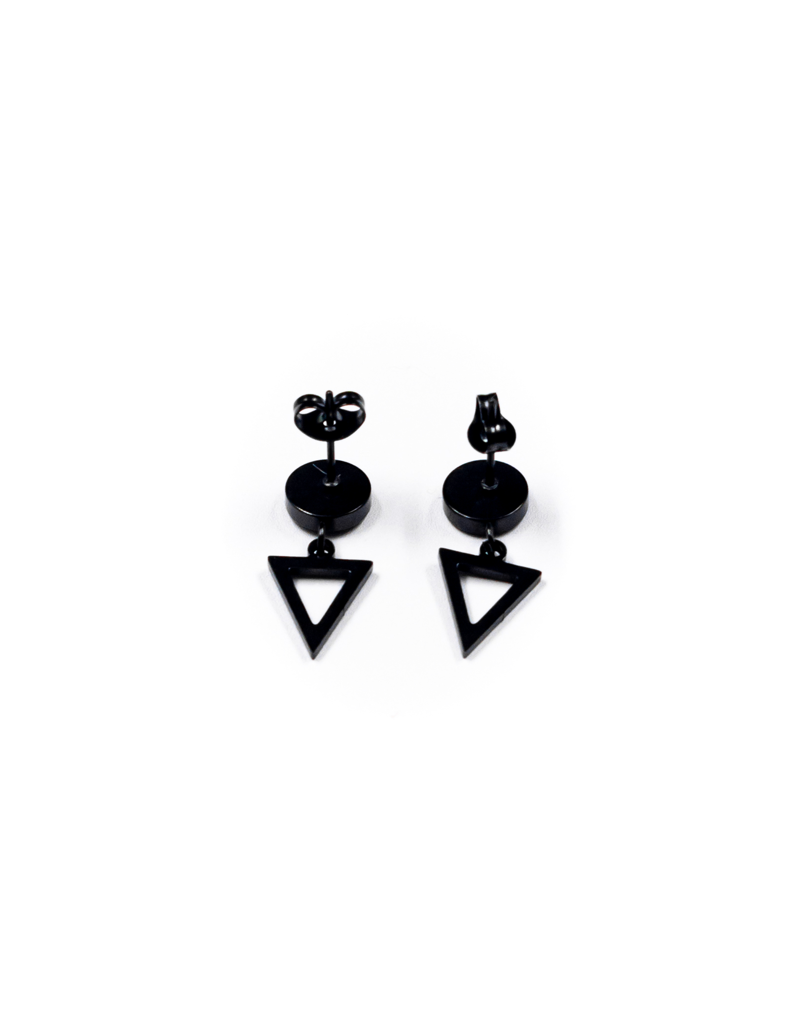 Aretes Dorados, Plateados y Negros con dije colgante - M2 Acero Inoxidable