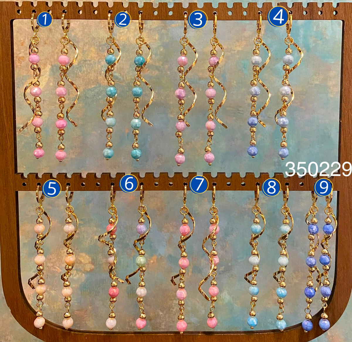 [12/SEPTIEMBRE/26] Aretes Largos Dorados M16 Oro Laminado