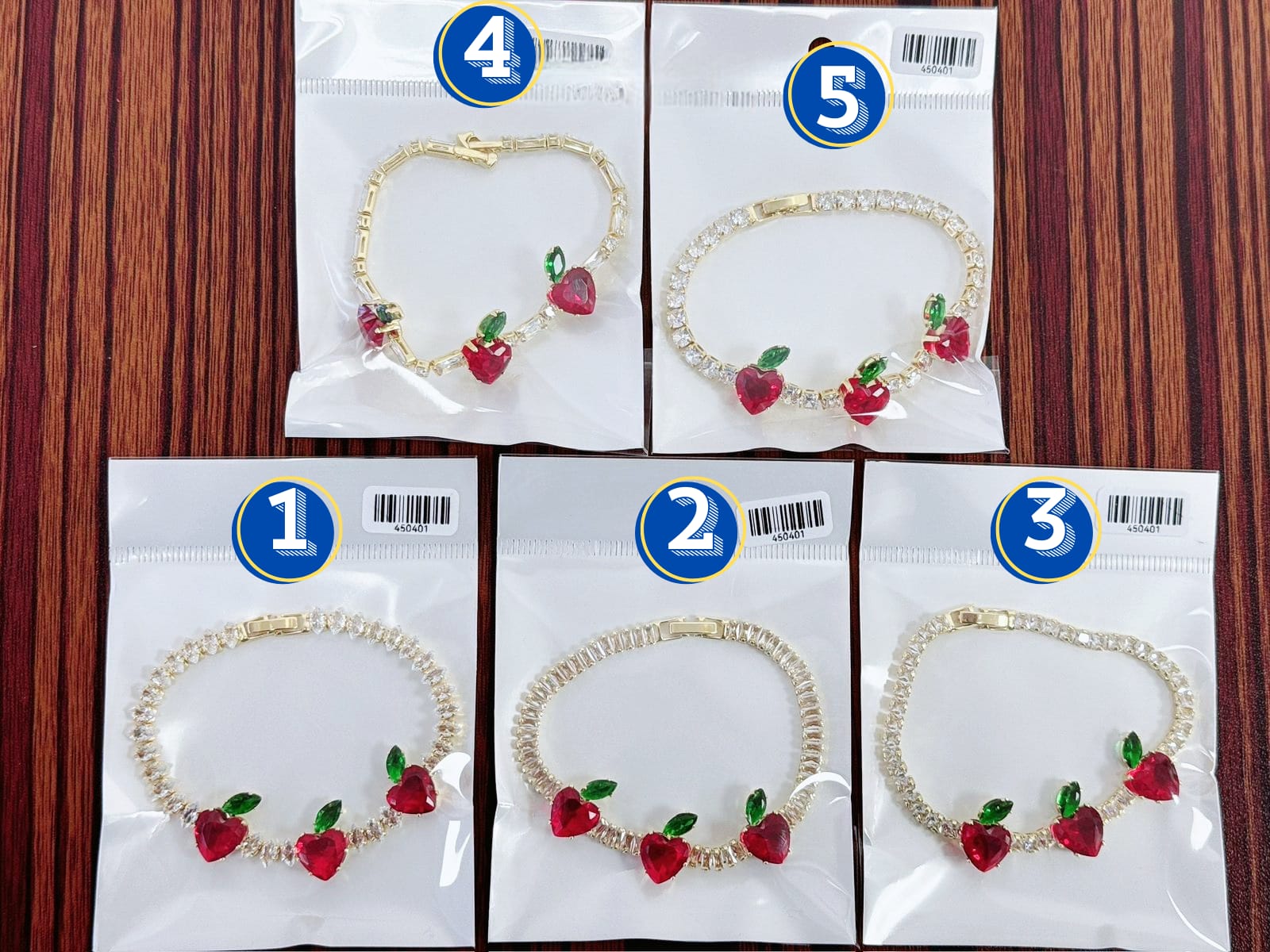 Pulsera Cristal M13 Oro Laminado