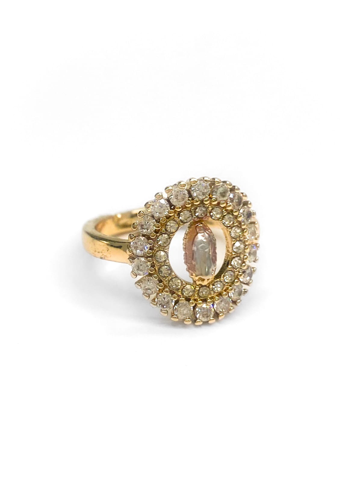 Anillo Religioso Ajustable M3 Oro Laminado