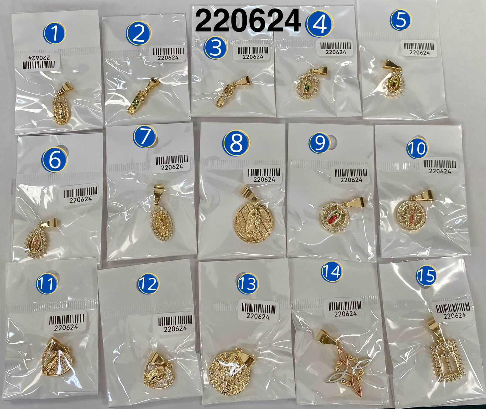 Dijes Dorados M11 Oro Laminado