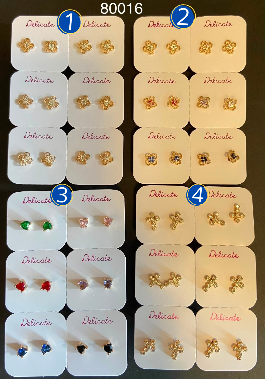 [26/SEPTIEMBRE/26] Paquete de 6 pares de Aretes MV M14 Oro Laminado