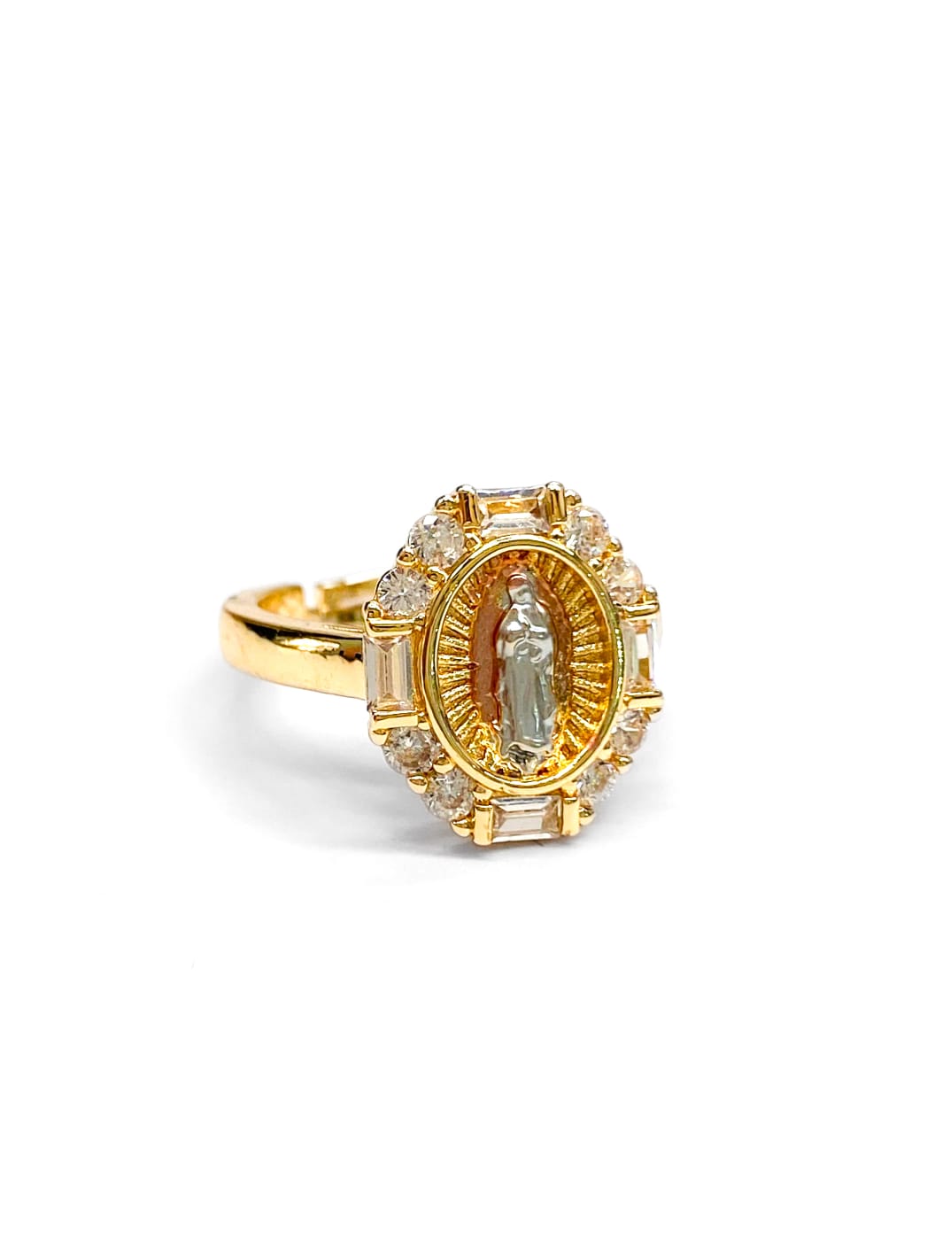 Anillo Religioso Ajustable M4 Oro Laminado