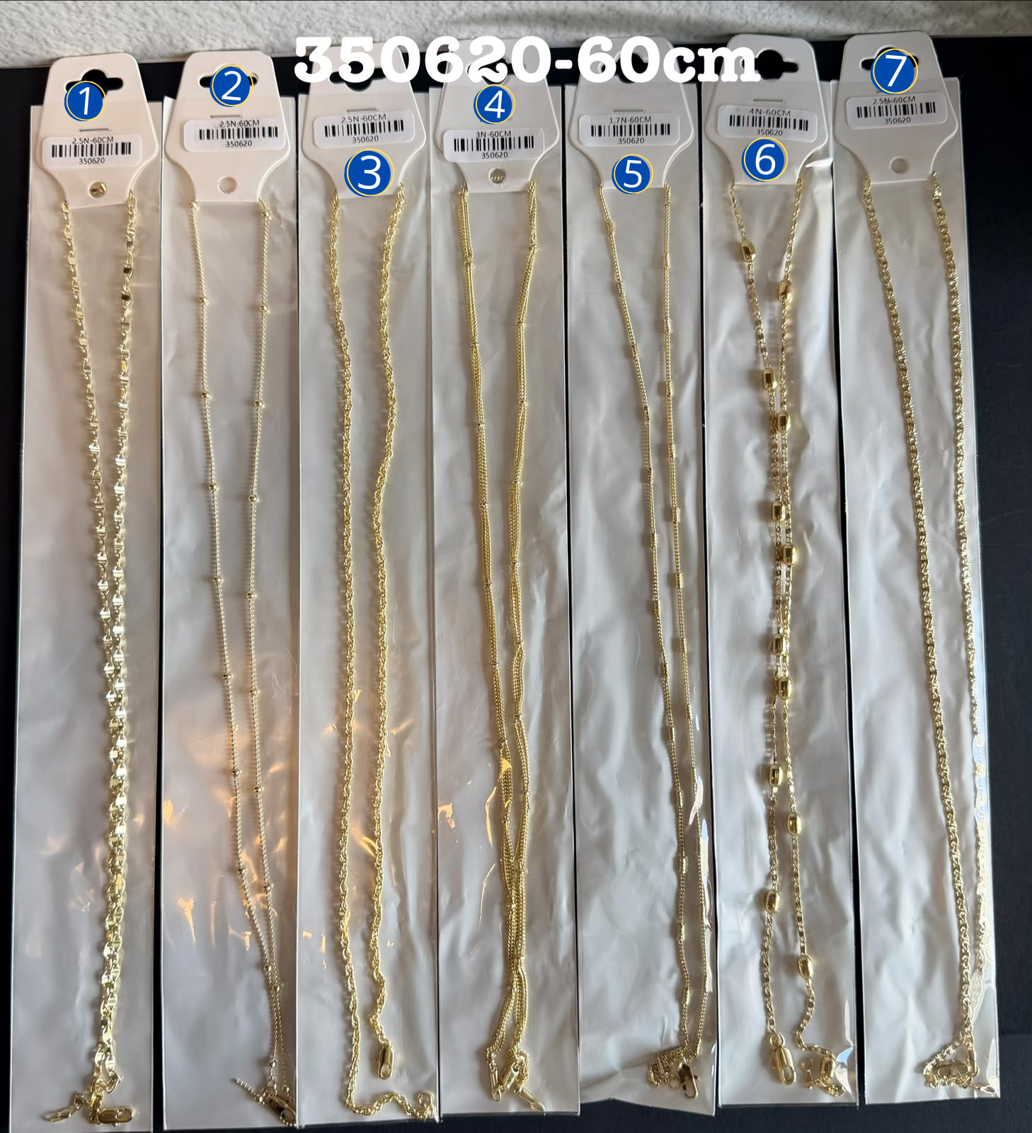 [01/AGOSTO/26] Cadena Dorada de 60 cm M9 Oro Laminado
