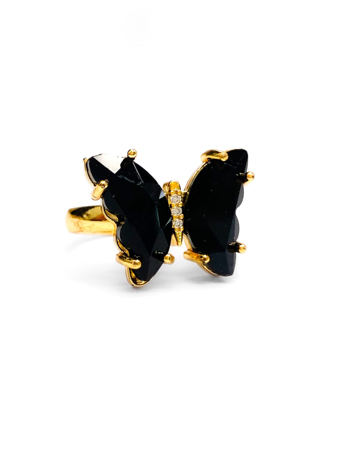 Anillo Mariposa Colores Ajustable M2 Oro Laminado