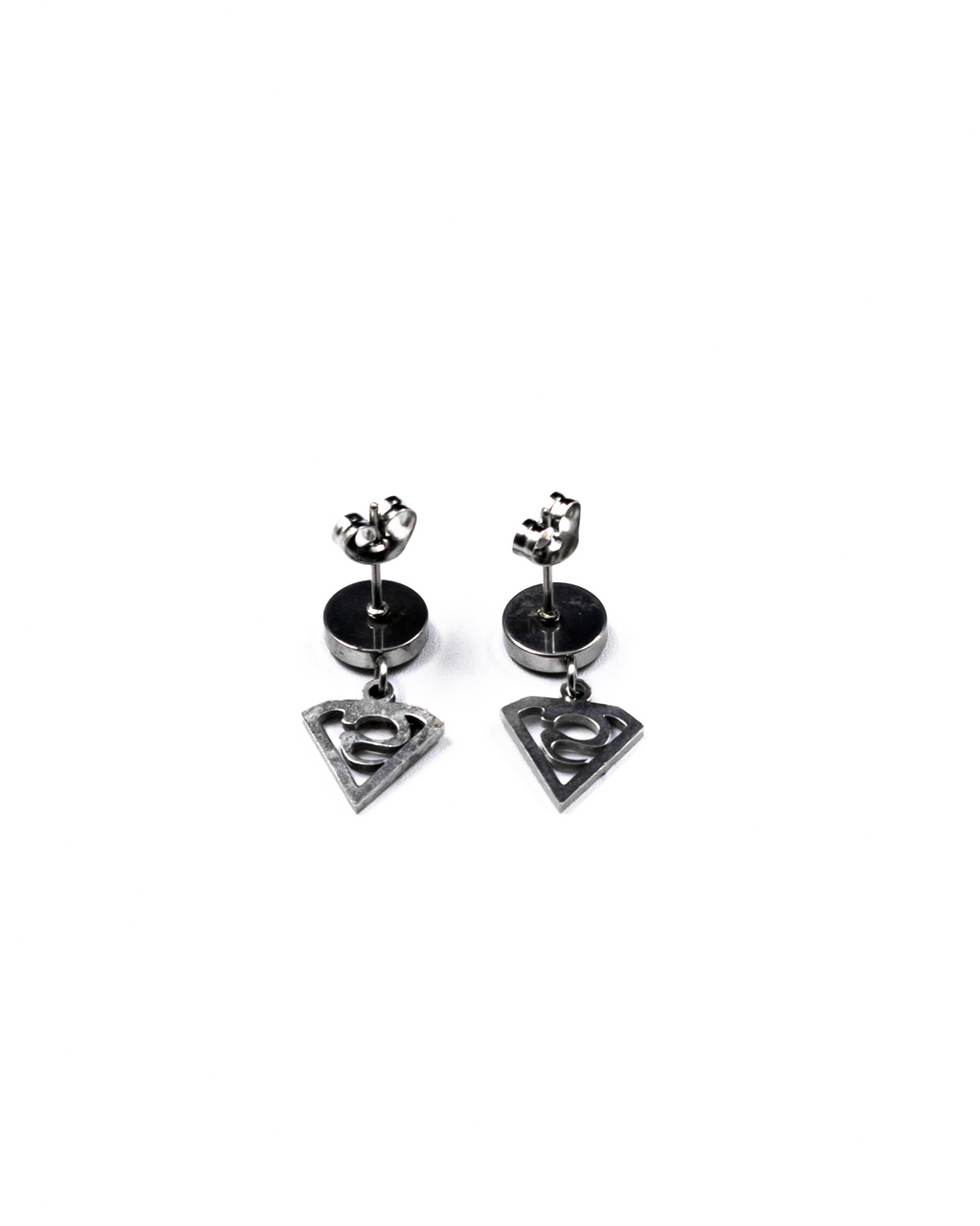 Aretes Dorados, Plateados y Negros con dije colgante - M2 Acero Inoxidable