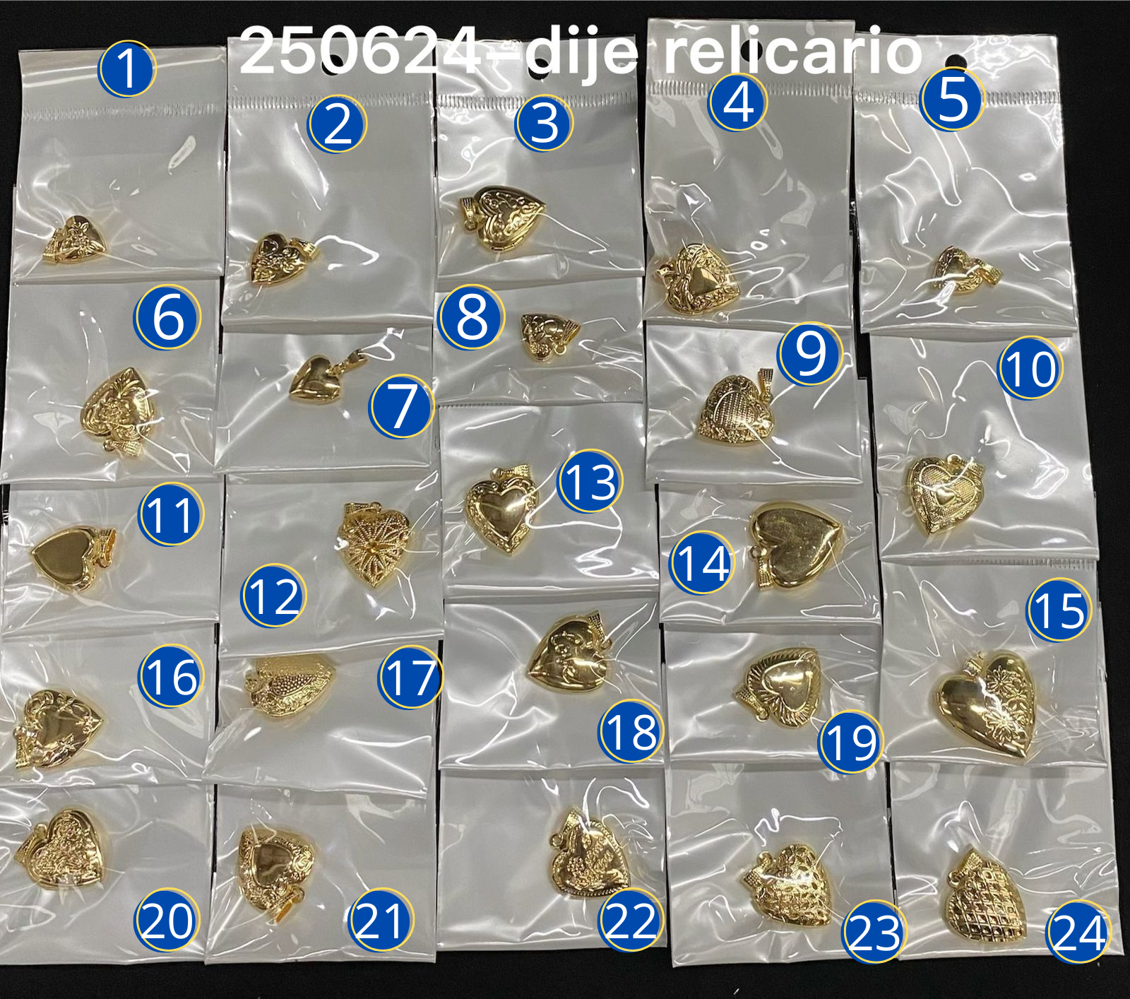 Relicarios Dorados M1 Oro Laminado