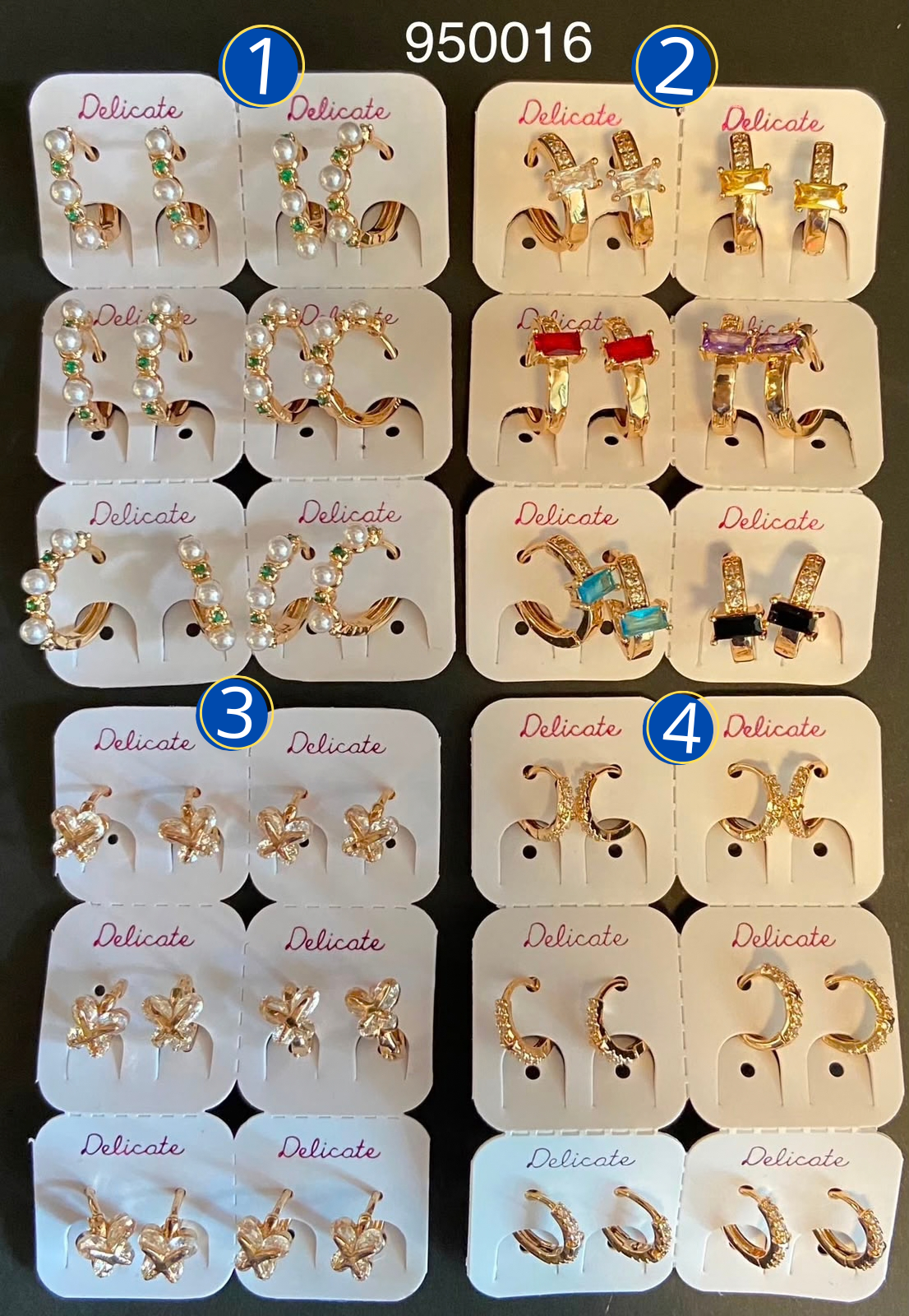 [26/SEPTIEMBRE/26] Paquete de 6 pares de Aretes MV M15 Oro Laminado