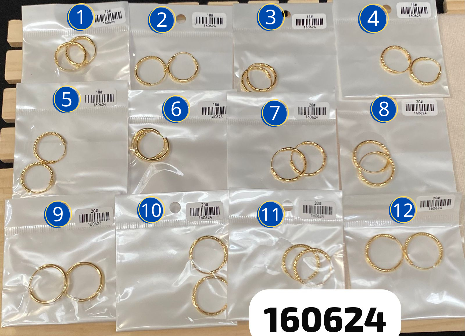 ARETES DE ARO M2 ORO LAMINADO