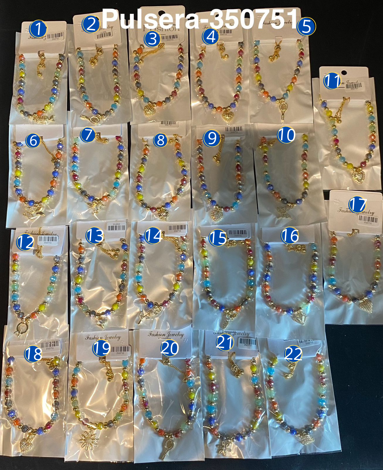 Pulsera Dorada con Dije M11 Oro Laminado