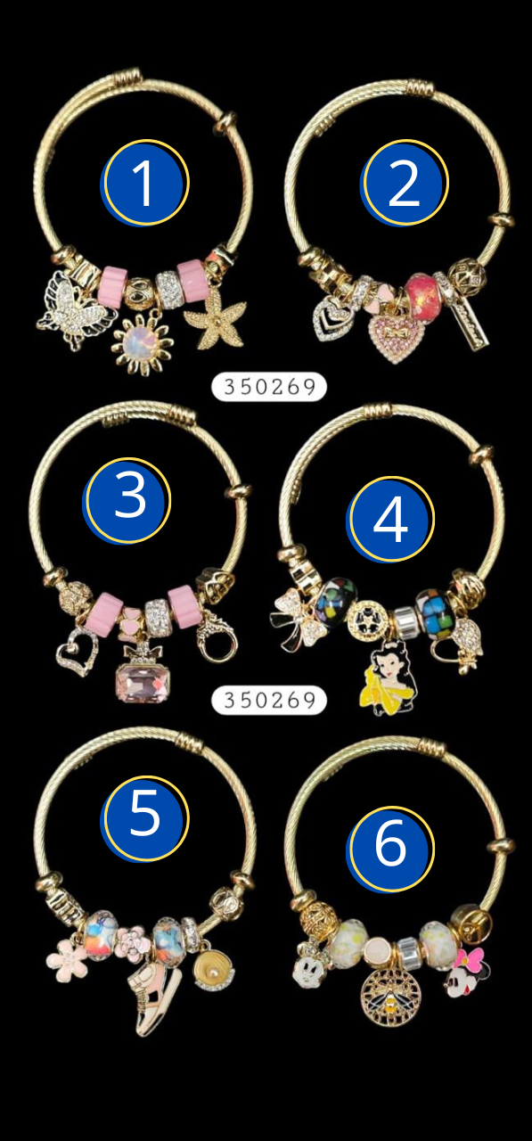 PULSERA TIPO PANDORA M16 ACERO INOXIDABLE