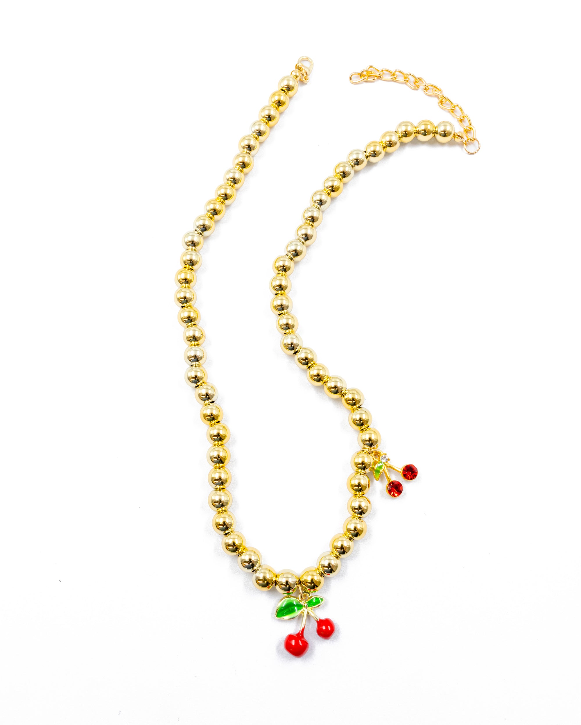 Collar de Perlas con dije de Fruta M12 - Oro laminado