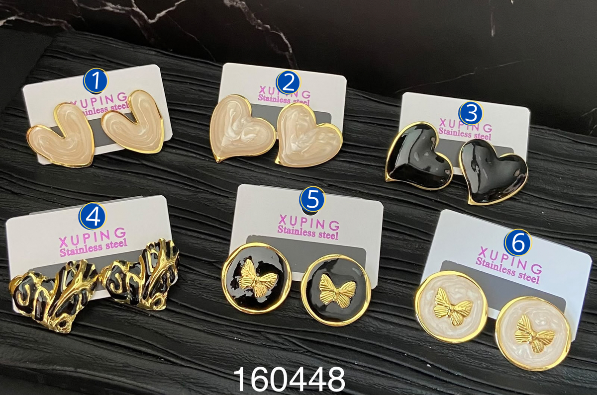 [03/OCTUBRE/26] Aretes Dorados Diferentes Diseños M7 Acero Inoxidable