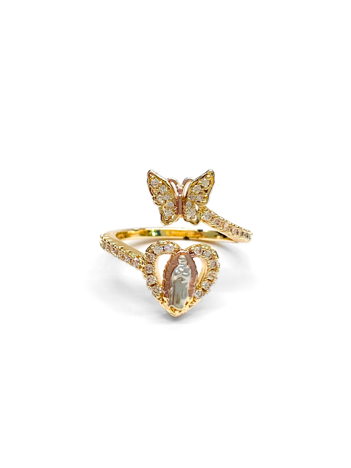 Anillo Religioso Ajustable M4 Oro Laminado