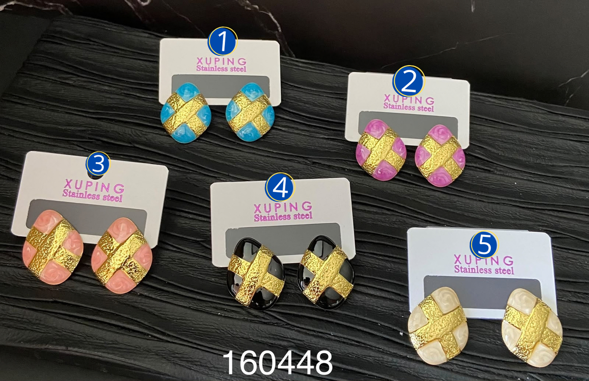 [03/OCTUBRE/26] Aretes Dorados Diferentes Diseños M21 Acero Inoxidable