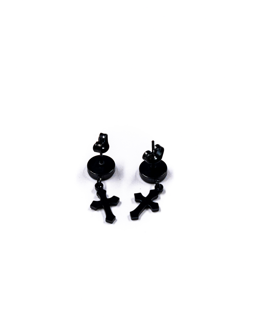 Aretes Dorados, Plateados y negros con dije colgante - M1 Acero Inoxidable