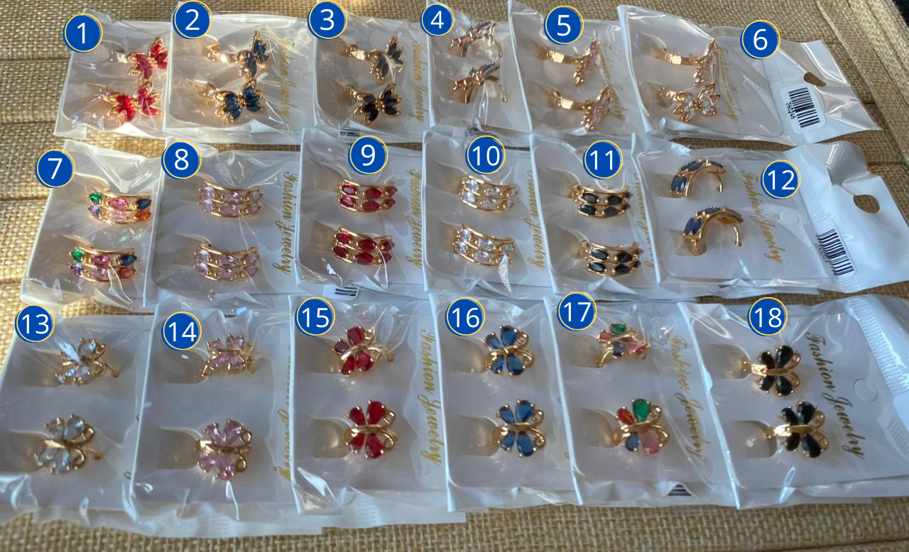 Aretes Huggies M1 Oro Laminado
