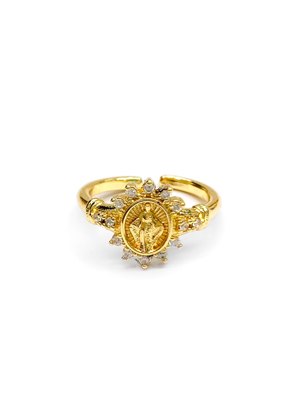 Anillo Religioso Ajustable M4 Oro Laminado