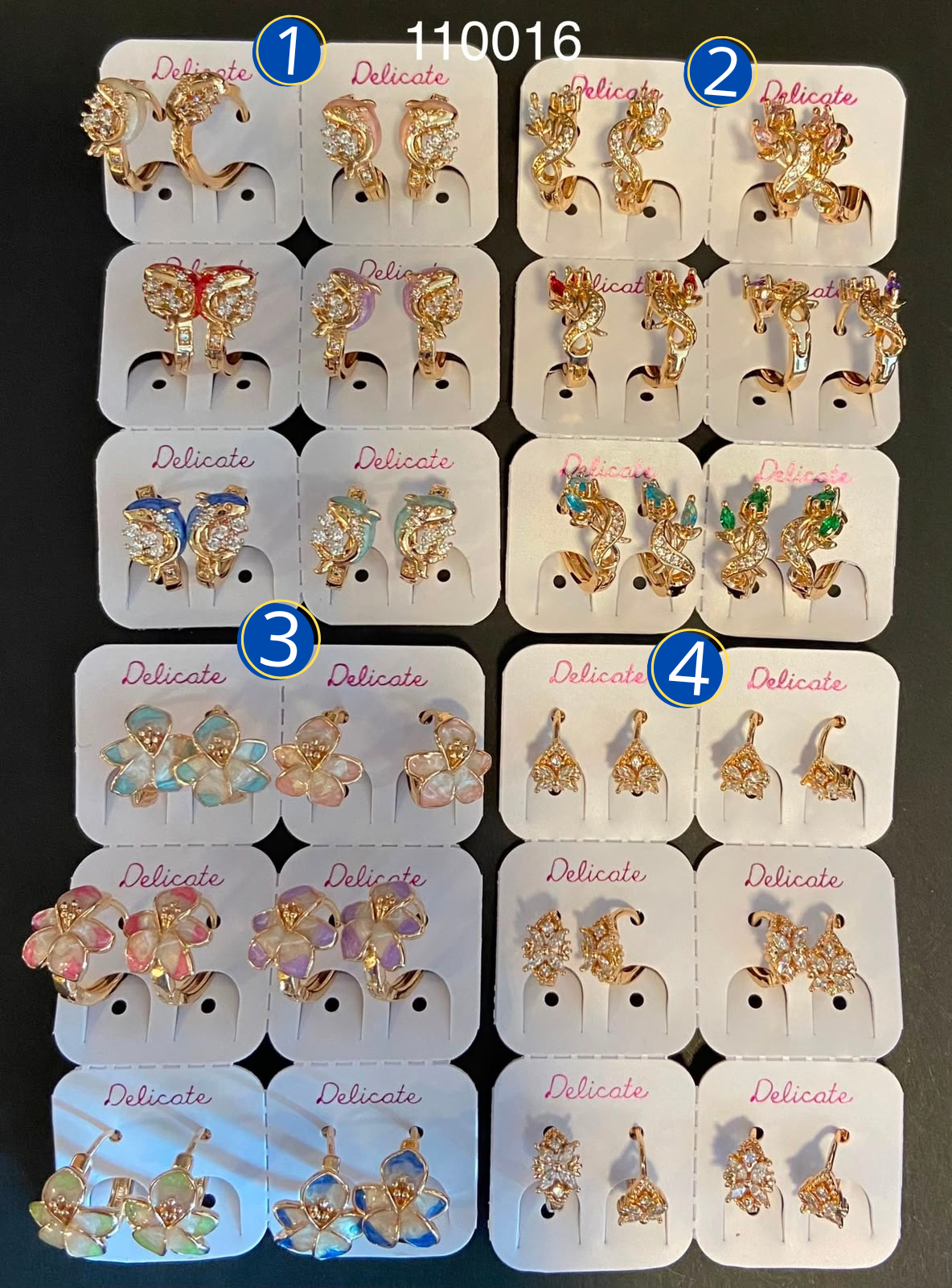 [26/SEPTIEMBRE/26] Paquete de 6 pares de Aretes MV M19 Oro Laminado